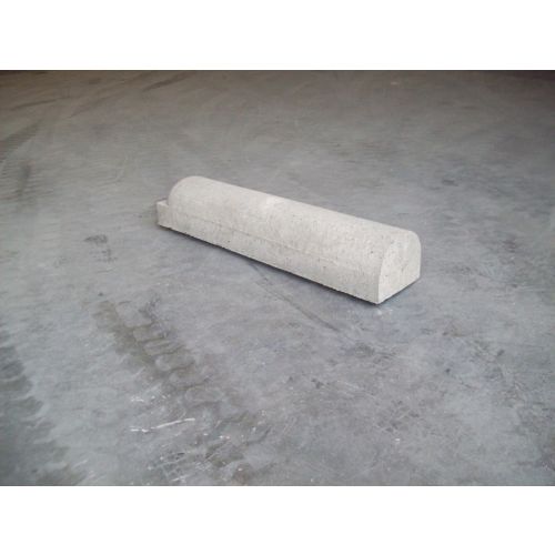 Varkensrug Parkeerbiels Grijs 1 ronde en 1 rechte zijkant 20x11x95cm