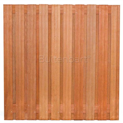 Topline schuttingscherm 180x180cm, Hardhout, Onbehandeld, 14mm
