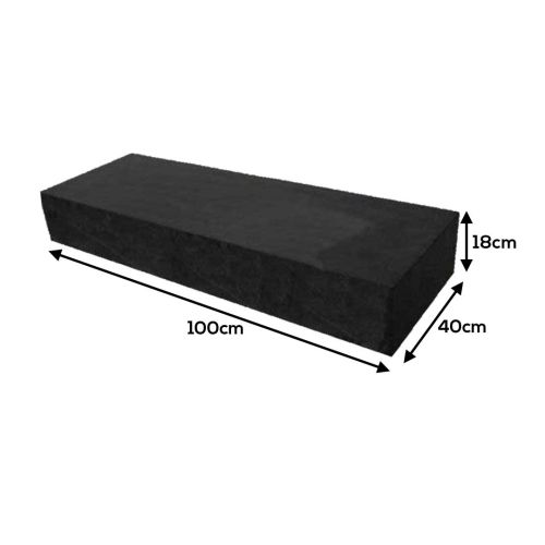 Traptrede Antraciet 18x40x100cm