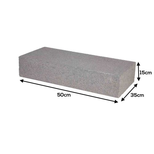 Traptrede Bloktrede Dioriet Donkergrijs - blauw Gevlamd 50x35x15