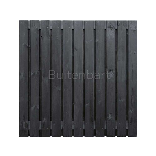 Trendline Privacy Plus Schuttingscherm 180x180cm, Grenen Zwart gespoten, 16mm