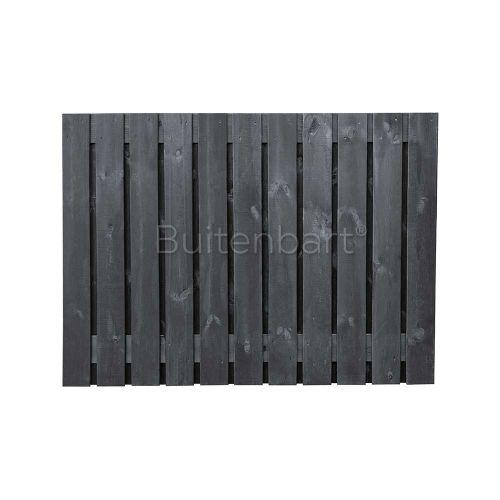 Trendline Schuttingscherm 130x180cm, Vuren Geschaafd Zwart gespoten, 16mm