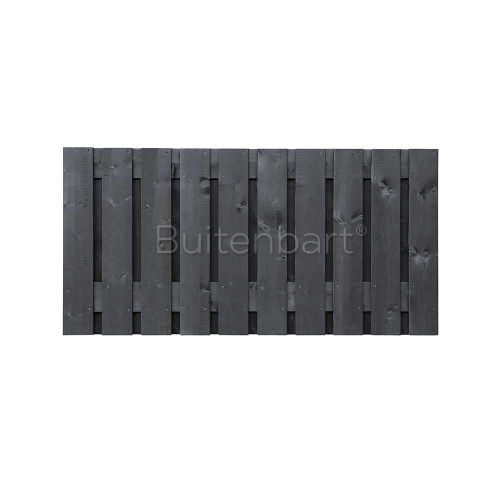 Trendline Schuttingscherm 90x180cm, Vuren Geschaafd Zwart gespoten, 16mm