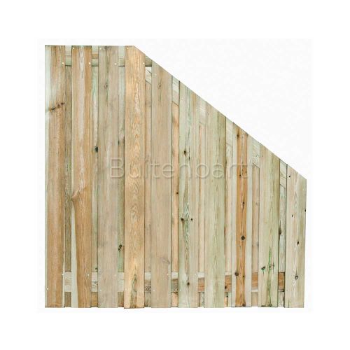 Trendline Schuttingscherm AFLOPEND 180x180/89,5cm, Grenen Groen Geimpregneerd, 16mm