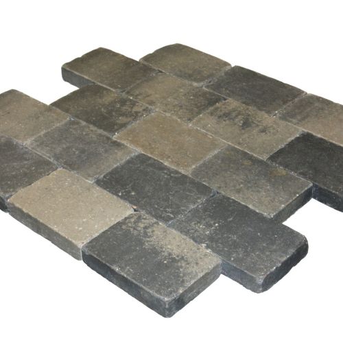 Trommelsteen GrijsZwart 20x30x6cm