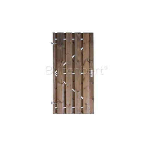 Tuinpoort Topline Easy Grenen Bruin Verduurzaamd 130x190 Linksdraaiend