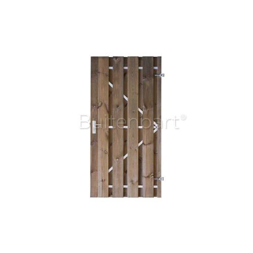 Tuinpoort Topline Easy Grenen Bruin Verduurzaamd 90x190cm Rechtsdraaiend