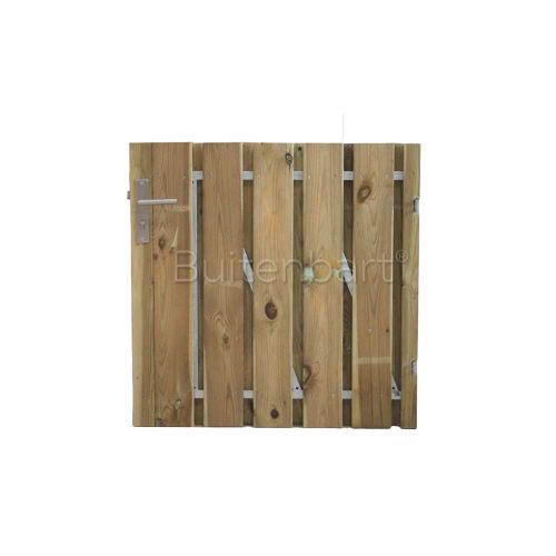 Tuinpoort Trendline Easy Grenen Groen Geïmpregneerd Laag 120x100cm Rechtsdraaiend