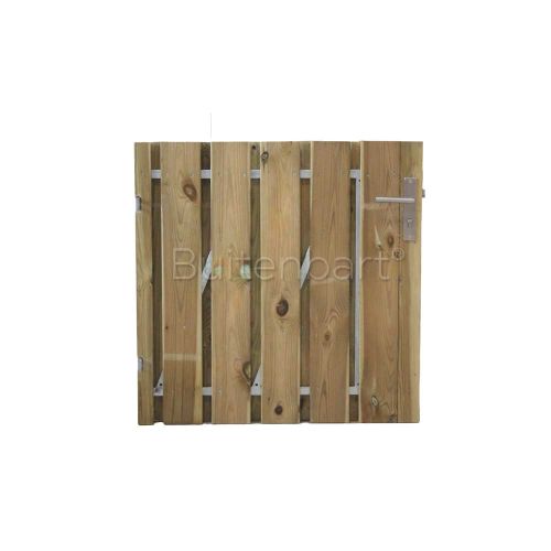 Tuinpoort Trendline Easy Grenen Groen Geïmpregneerd Laag 150x100cm Linksdraaiend
