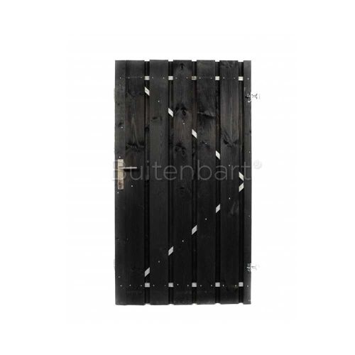 Tuinpoort Trendline Easy Grenen Zwart Gespoten 100x190cm Rechtsdraaiend