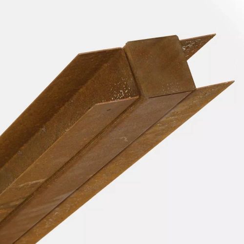 Tussenpaal voor Bamboescherm H:182cm L:230cm Corten