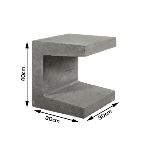 U-element Grijs 30x30x40cm