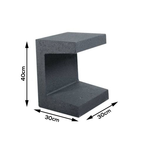 U-element Zwart 30x30x40cm